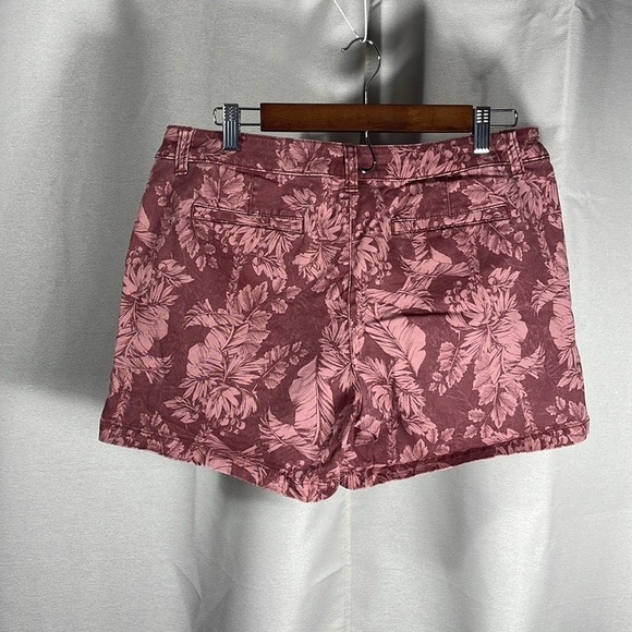 Ana Mid-Rise Twill Shorts tropical pattern - Picture 2 of 4